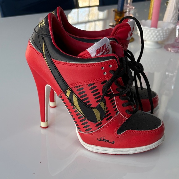 Nike Y2K Red and Black Heeled Sneakers size 7 - Picture 10 of 10